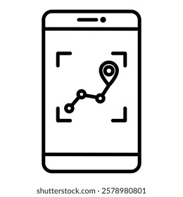 Location tracking icon Black and white logo
