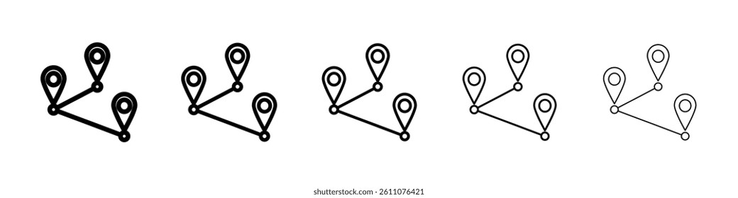 Location tracking icon Symbol mark in Outline style