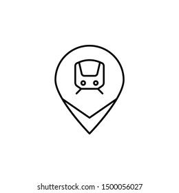 Location train icon. Element of train station icon