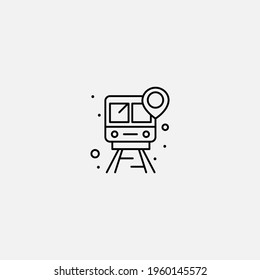 Location of train station icon sign vector,Symbol, logo illustration for web and mobile
