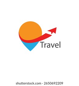 Location travel logo stylized symbol vector design