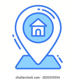 location trendy icon, glyph style isolated on white background. Symbol for your web site design, logo, app, UI.
