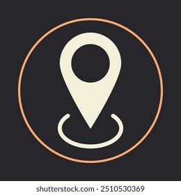 Location trendy icon thrilling abstract vector illustration colorful artwork beautiful design.eps