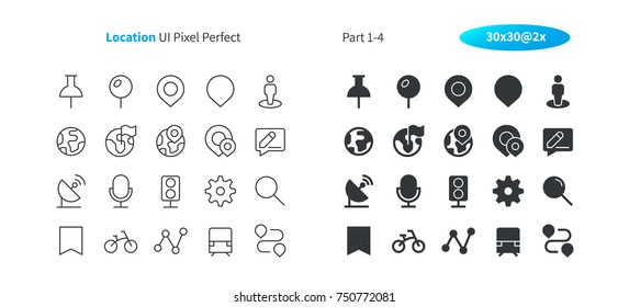 Location UI Pixel Perfect Well-crafted Vector Thin Line And Solid Icons 30 2x Grid for Web Graphics and Apps. Simple Minimal Pictogram Part 1-4
