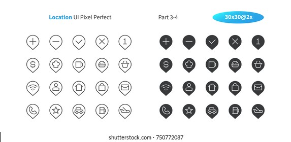 Location UI Pixel Perfect Well-crafted Vector Thin Line And Solid Icons 30 2x Grid for Web Graphics and Apps. Simple Minimal Pictogram Part 3-4