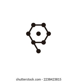 Ubicación, símbolo geométrico único simple vector de logotipo