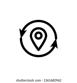 Location, update, vector icon. Can be used for web and mobile. Navigation and map vector icon