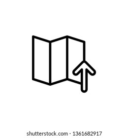 Location, upload, vector icon. Can be used for web and mobile. Navigation and map vector icon