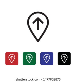 Location, upload, vector icon. Can be used for web and mobile. Navigation and map vector icon