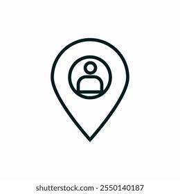 Speicherort Benutzerprofil Symbol Vektorzeichen