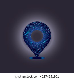 location vector art. I used light blue color and dark blue .this back ground color is gray color. this vector art and EPS -10   