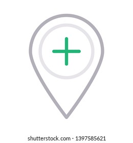 location vector color line icon