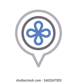 location vector color line icon 