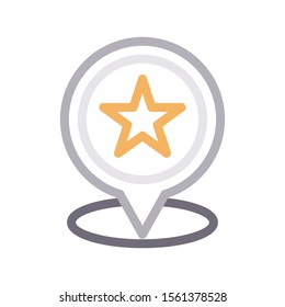 location vector colour line icon 
