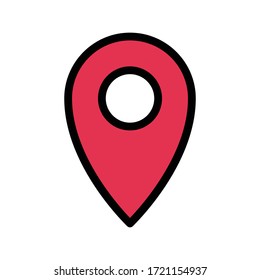 location vector flat color icon 