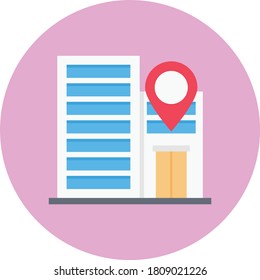 location vector flat color icon