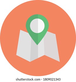 location vector flat color icon