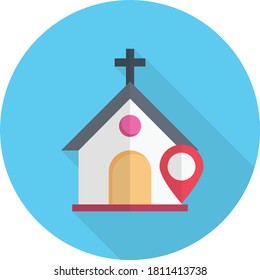 icono de color plano vectorial de ubicación 