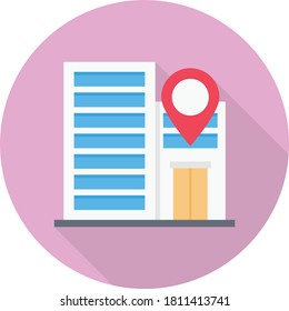 location vector flat color icon 
