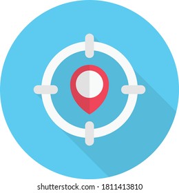 location vector flat color icon 
