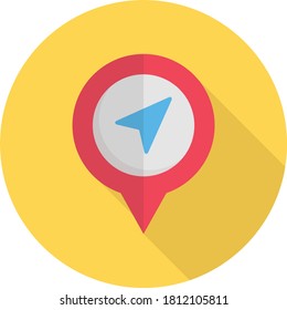 location vector flat color icon 
