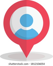location vector flat color icon 