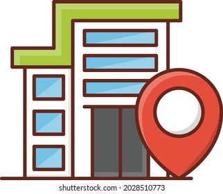 icono de color plano vectorial de ubicación