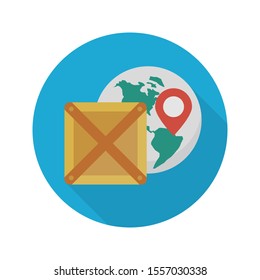 location vector flat colour icon 