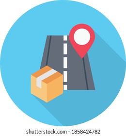 location  vector flat colour icon