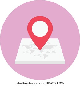 location vector flat colour icon