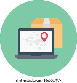 location vector flat colour icon