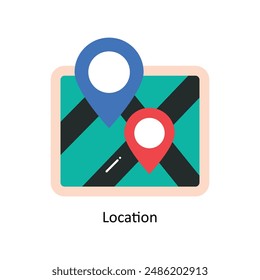 Location vector flat Design illustration. Symbol on White background EPS 10 File 