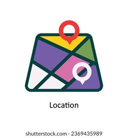 Location vector Flat Icon Design illustration. Symbol on White background EPS 10 File