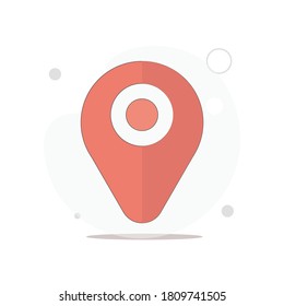 Location vector flat illustration on white