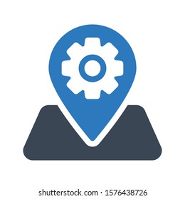 location vector glyph color icon 