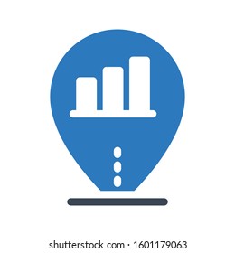location vector glyph color icon 