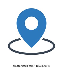 location vector glyph color icon 