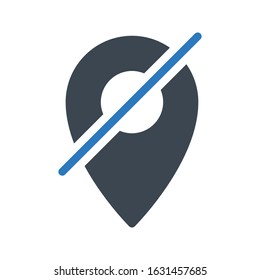 location vector glyph color icon 
