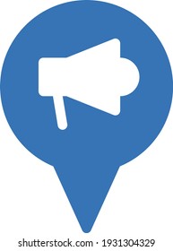 icono de color de glifo vectorial de ubicación