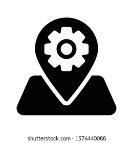 location vector glyph flat icon 