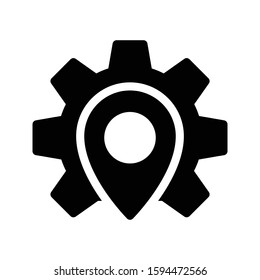 location vector glyph flat icon 