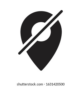 location vector glyph flat icon 