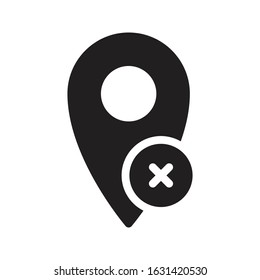 location vector glyph flat icon 