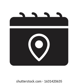 location vector glyph flat icon 