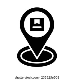 Icono De Glifo Vector De Ubicación Para Uso Personal Y Comercial.
