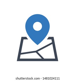 Location vector graphics solid icon