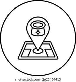 Standortvektorsymbol. Kann für Druck-, Mobil- und Web-Anwendungen verwendet werden.