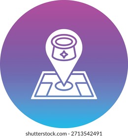 Icono de Vector de Locación. Se puede utilizar para aplicaciones de impresión, móviles y de Web.