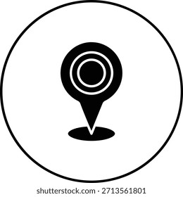 Icono de Vector de Locación. Se puede utilizar para aplicaciones de impresión, móviles y de Web.