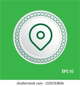 location vector icon, circle flat design internet button, web and mobile app illustration
